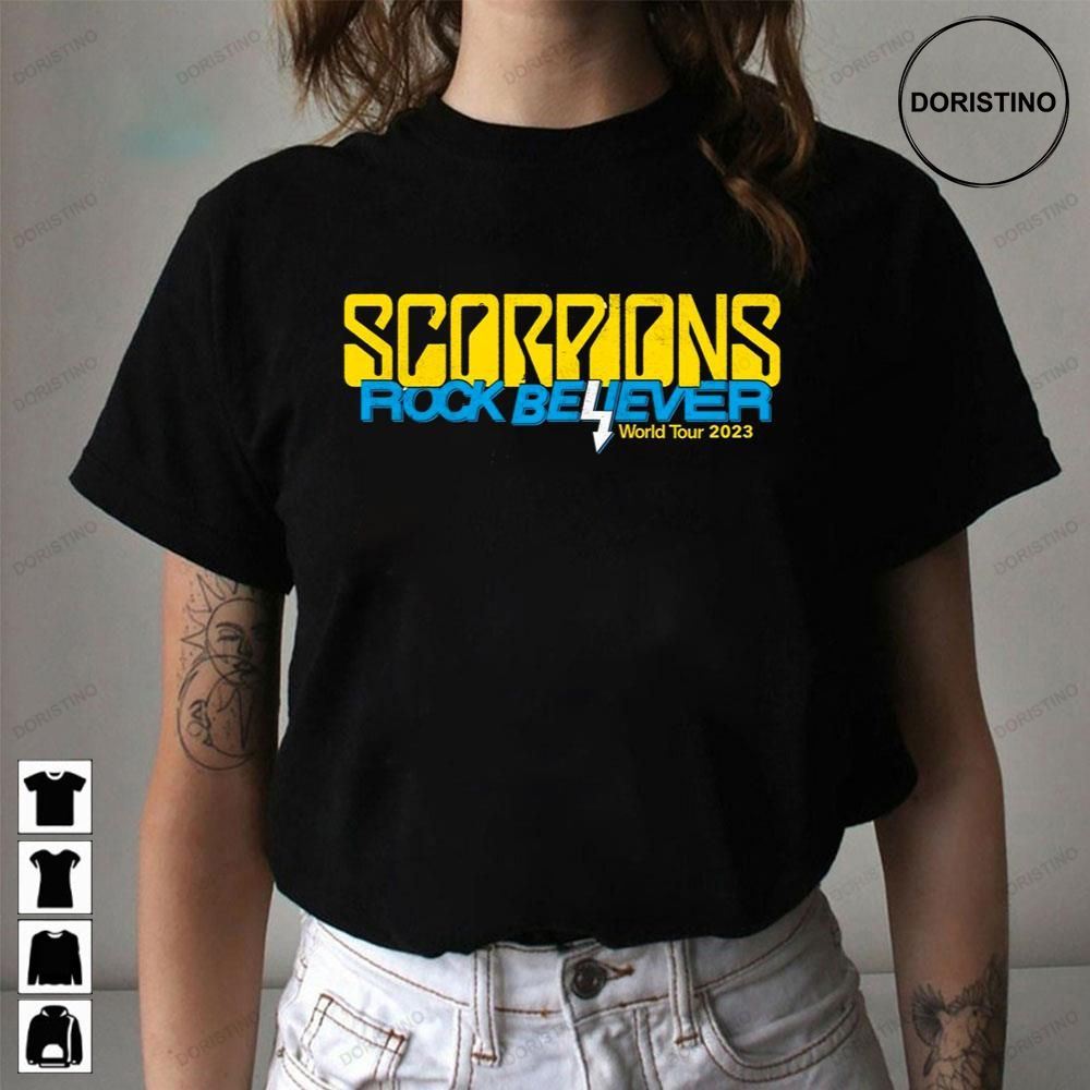 Scorpions Rock Believer World Logo Awesome Shirts